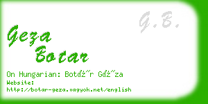 geza botar business card